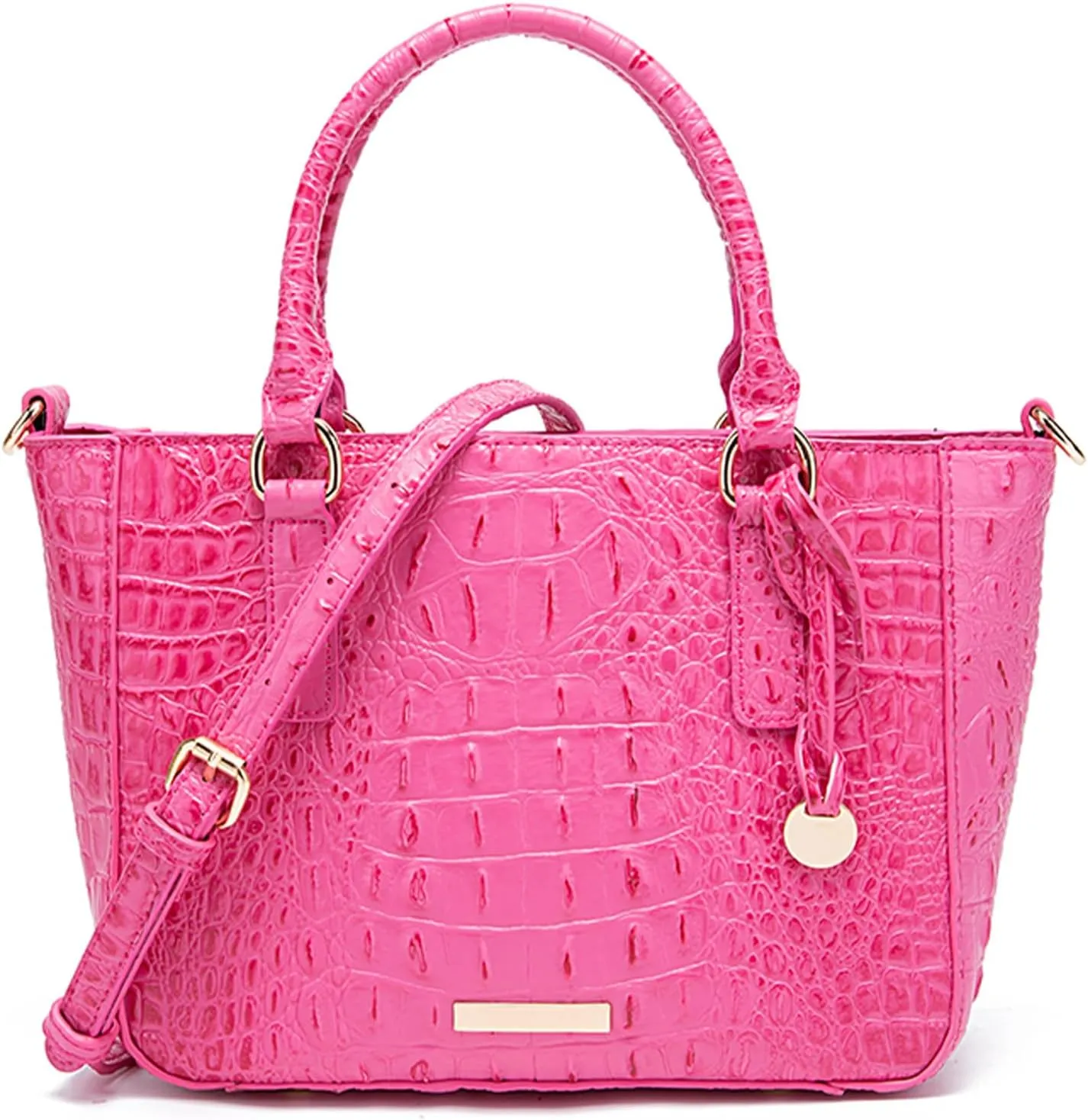Ladies Tote Leather Bags for Women Crocodile Embossed Zipper Satchel Purse Elegant Compartments Crossbody Work