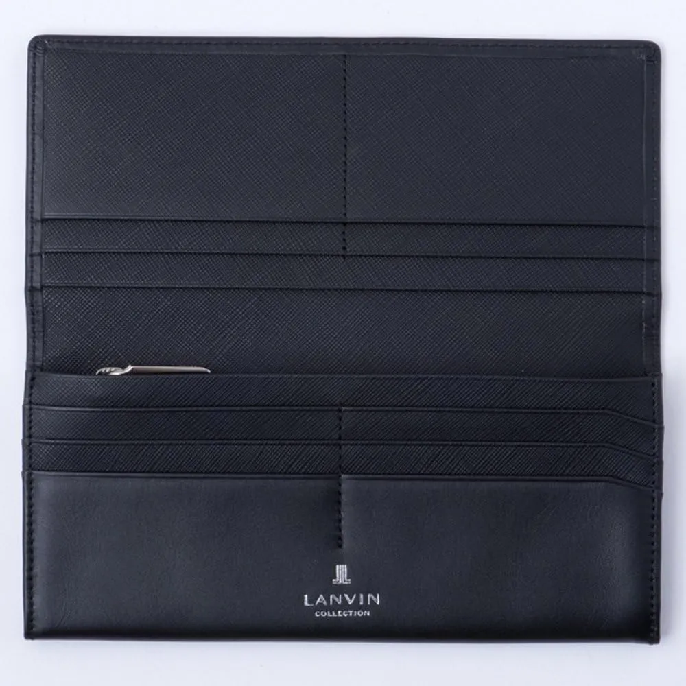 LANVIN COLLECTION(ランバンコレクション) Men's Embossed Bi-Fold Long Wallet