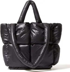 Large Lightweight Quilted Tote Bag for Women, Luxury Soft Padded Handbags, Winter Nylon Down Cotton Padding Shoulder Bags