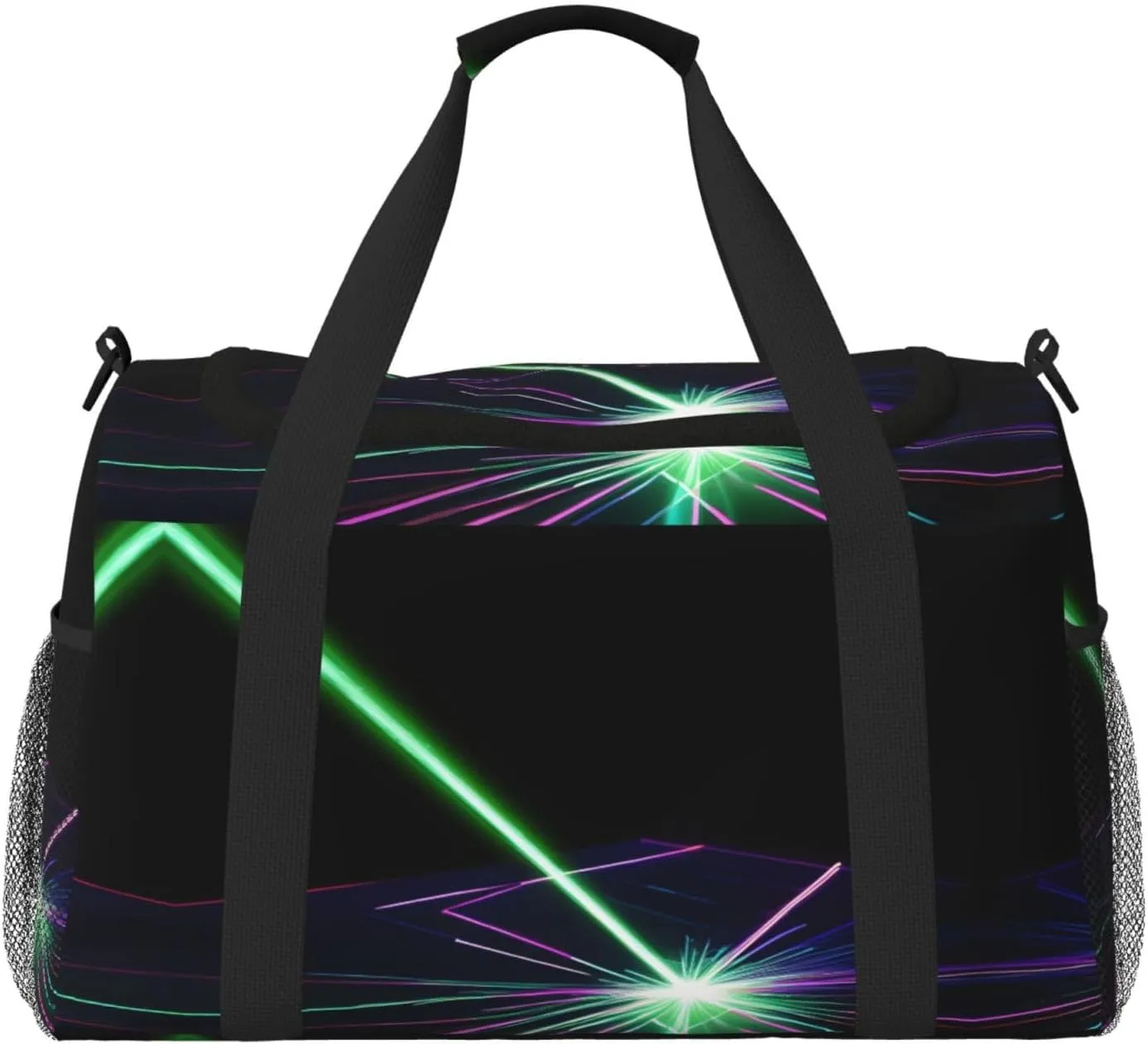 Laser lights print Carry on Bag Underseat Personal Item Bag Travel Duffel Bag Gym Carry On Sports Bag