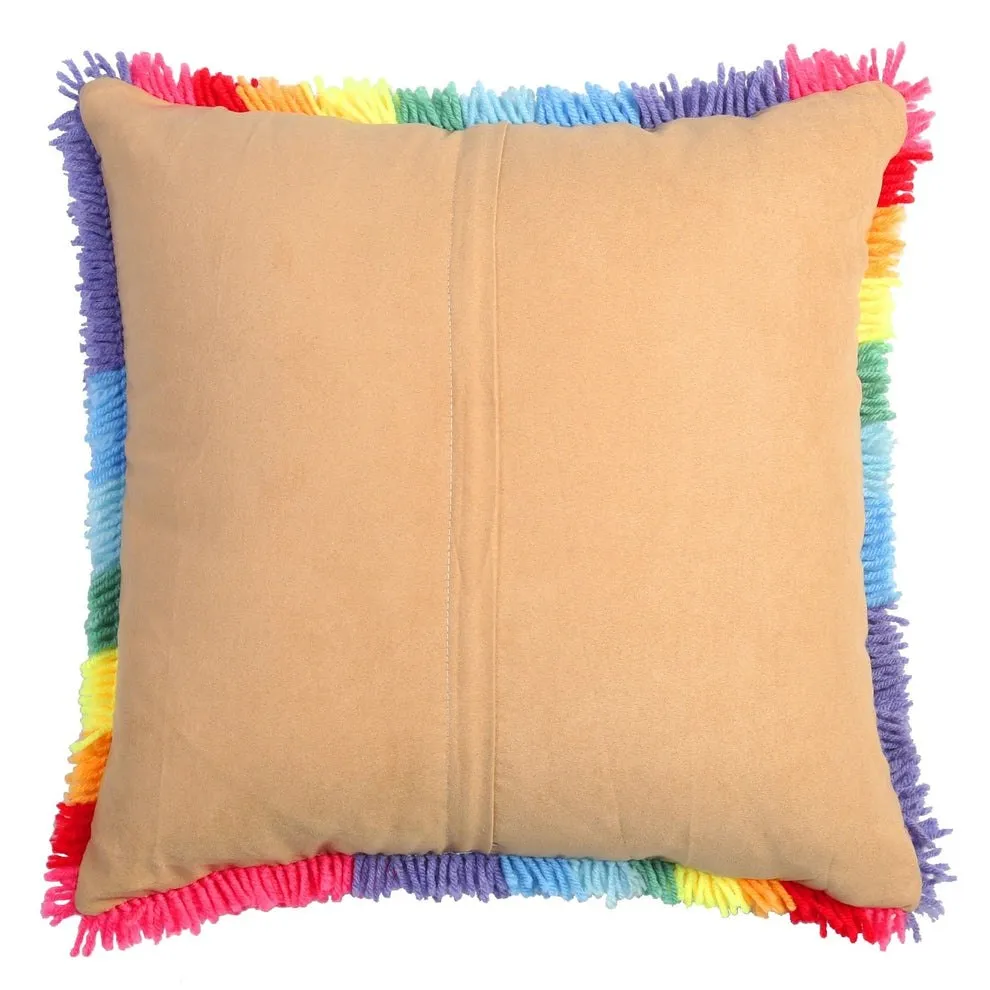 Latch Hook Pillow Making Kit - Retro White Flower on Vine Design