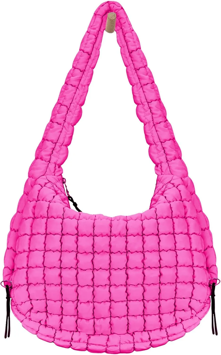 LaurelTree Quilted Puffer Crossbody Bag Lightweight Nylon Puffer Tote Bags Puffy Shoulder Bag Carryall Hobo Bags for Women