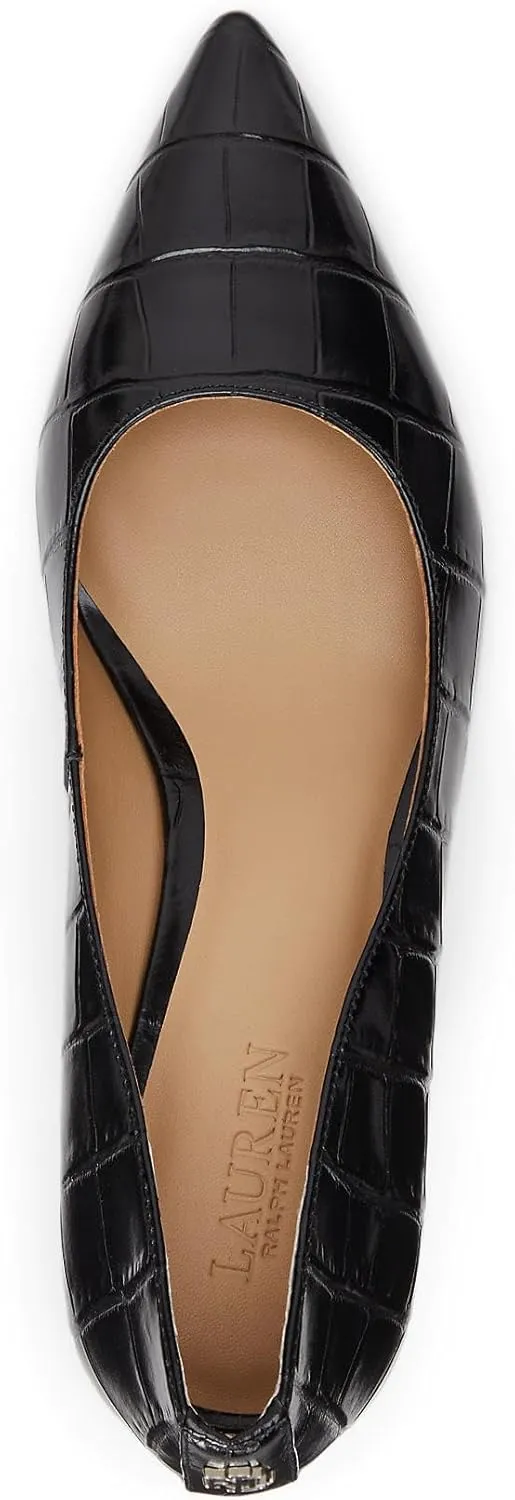 Lauren Ralph Lauren Women's Adrienne Crocodile-Embossed Leather Pumps