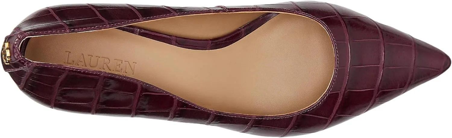 Lauren Ralph Lauren Women's Adrienne Crocodile-Embossed Leather Pumps
