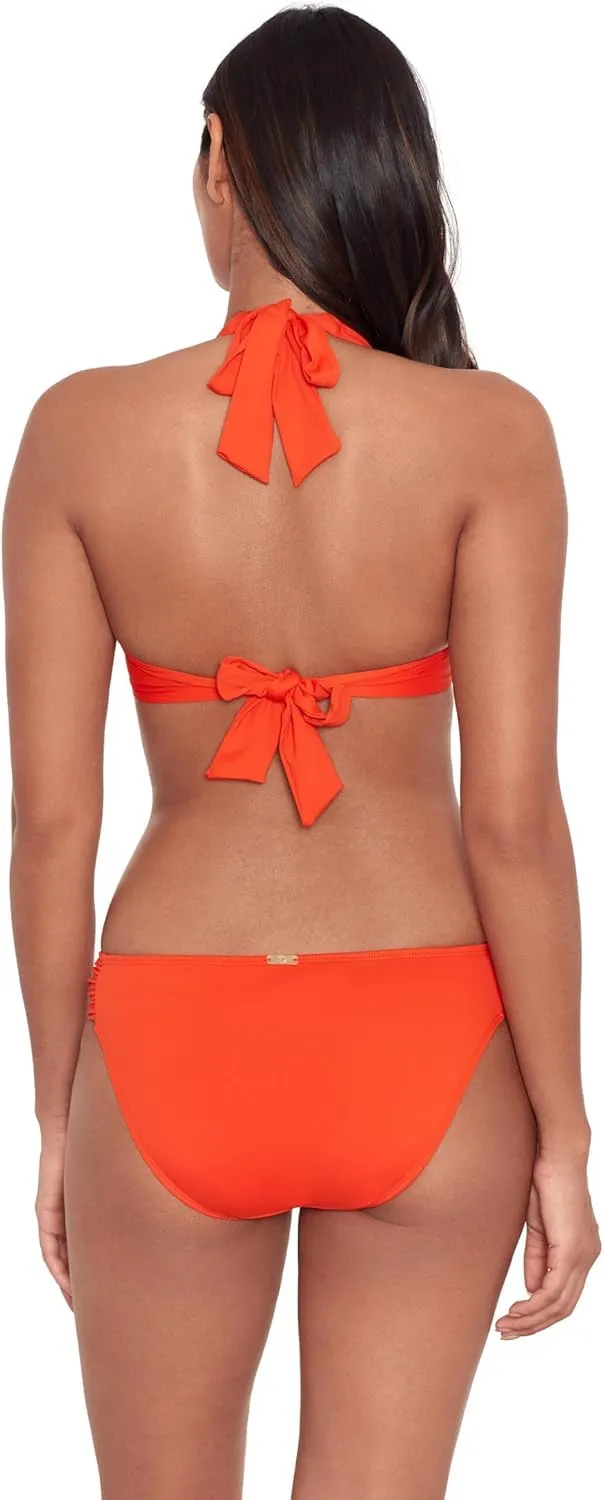 Lauren Ralph Lauren Women's Beach Club Solids Twist Halter Bikini Top