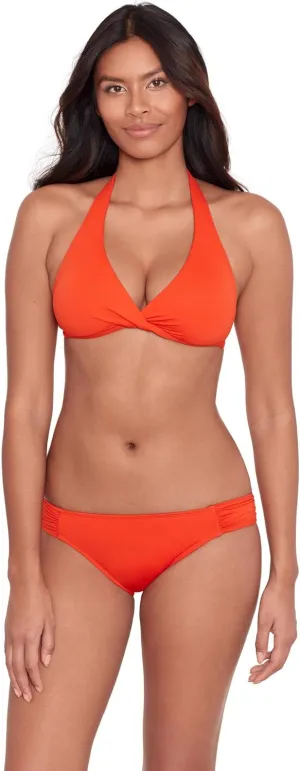 Lauren Ralph Lauren Women's Beach Club Solids Twist Halter Bikini Top