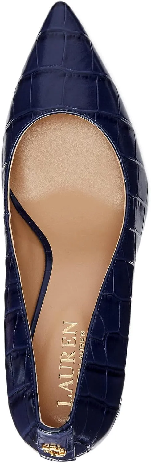 Lauren Ralph Lauren Women's Lanette Crocodile-Embossed Leather Pump