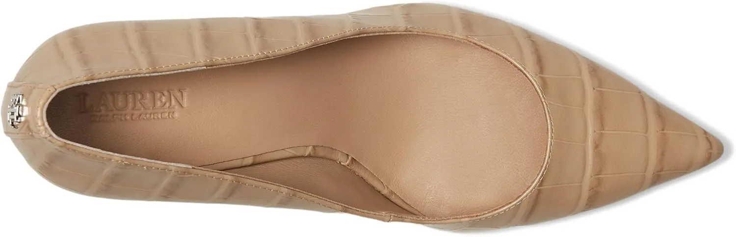 Lauren Ralph Lauren Women's Lanette Crocodile-Embossed Leather Pump