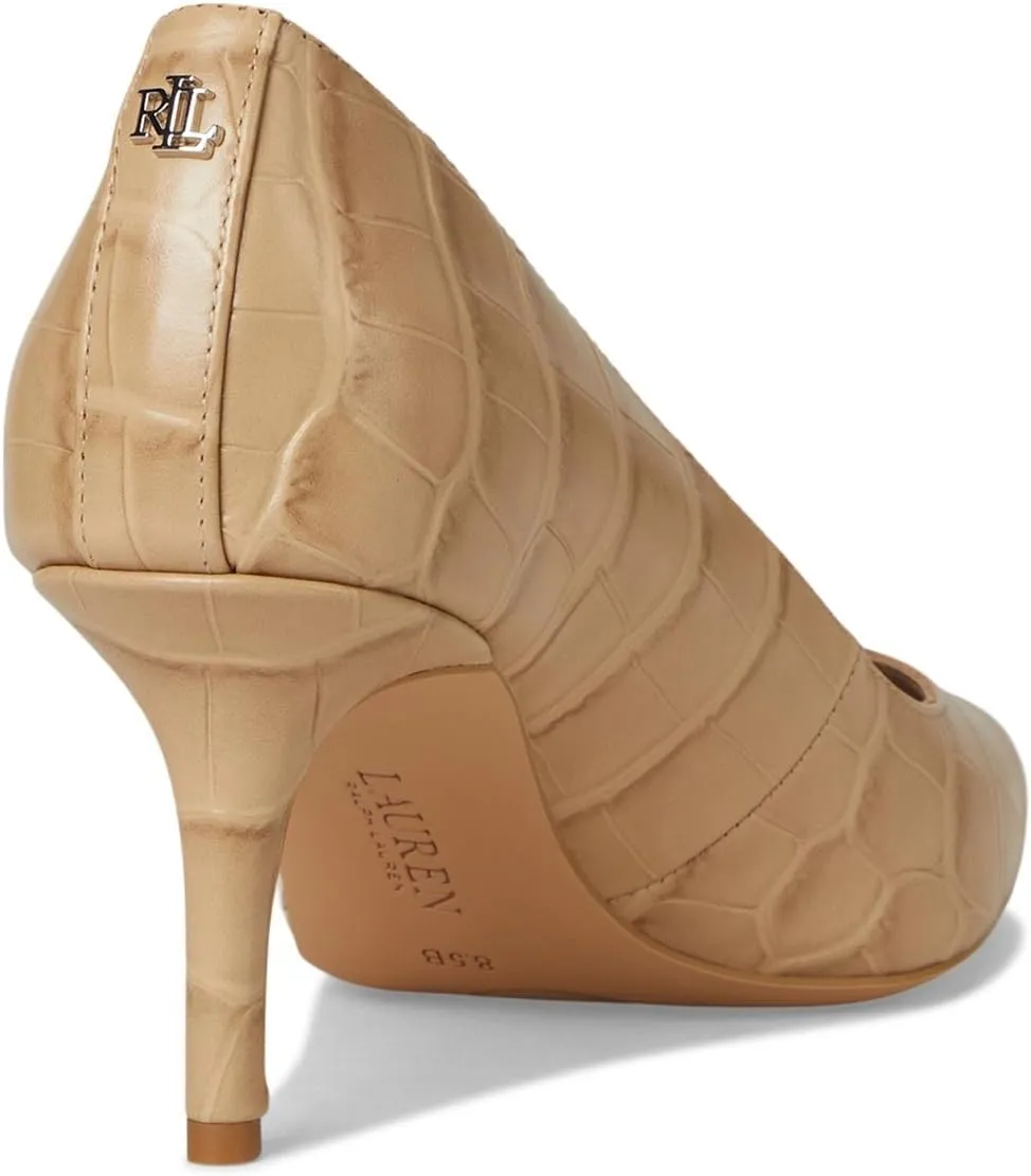 Lauren Ralph Lauren Women's Lanette Crocodile-Embossed Leather Pump