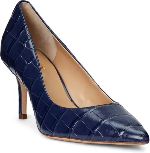 Lauren Ralph Lauren Women's Lanette Crocodile-Embossed Leather Pump