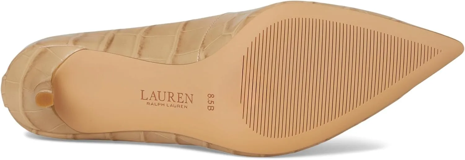 Lauren Ralph Lauren Women's Lanette Crocodile-Embossed Leather Pump