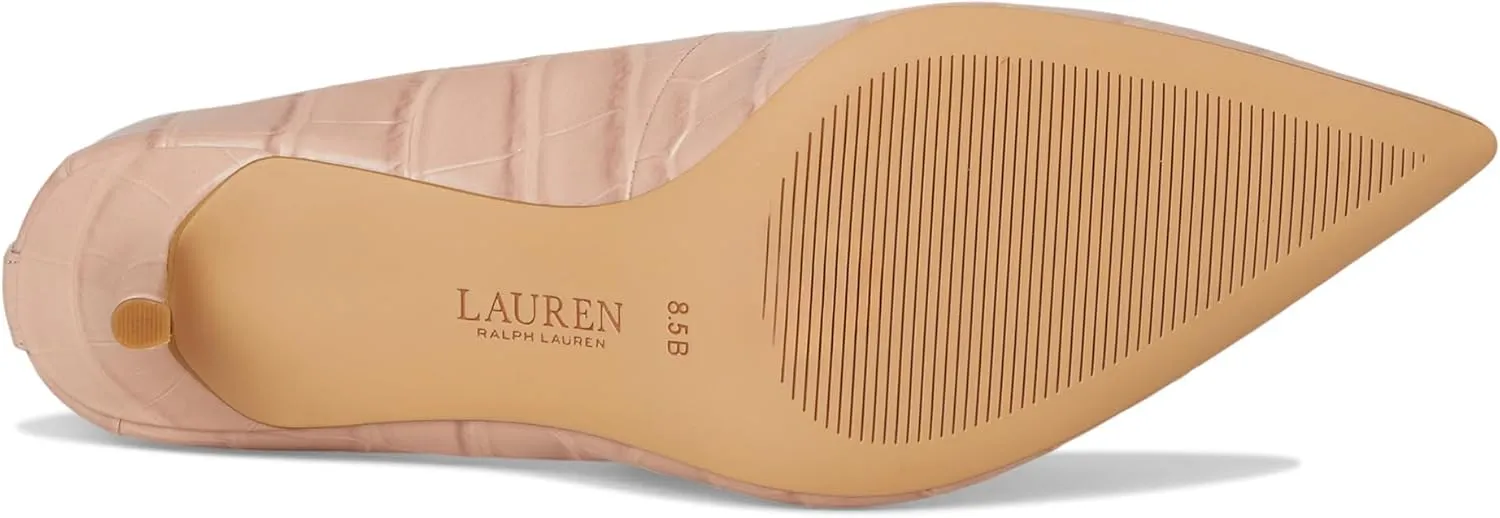 Lauren Ralph Lauren Women's Lanette Crocodile-Embossed Leather Pump