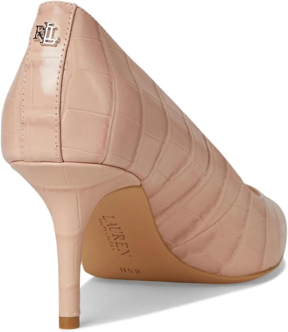 Lauren Ralph Lauren Women's Lanette Crocodile-Embossed Leather Pump