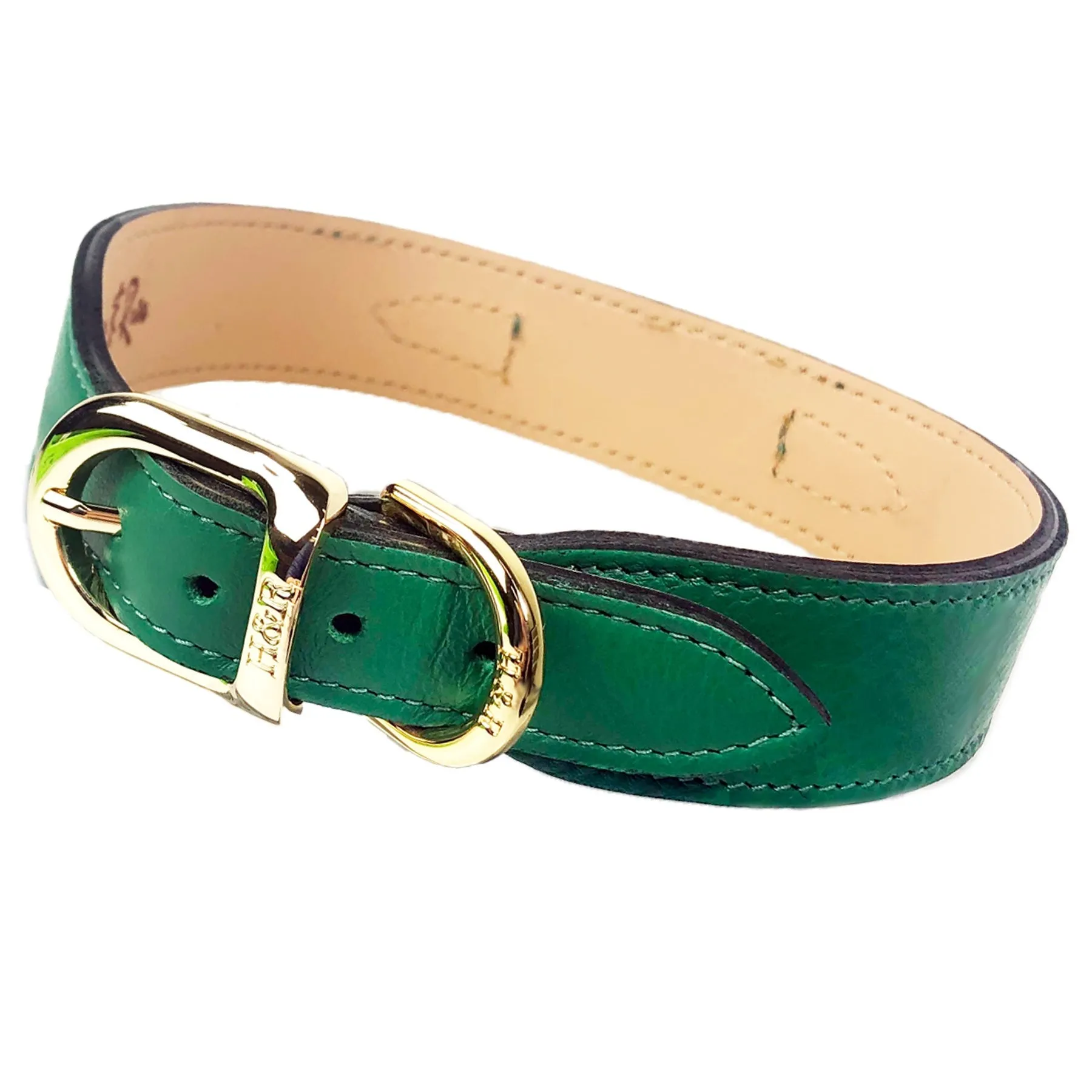 Lavish Dog Collar in Emerald Green & Gold