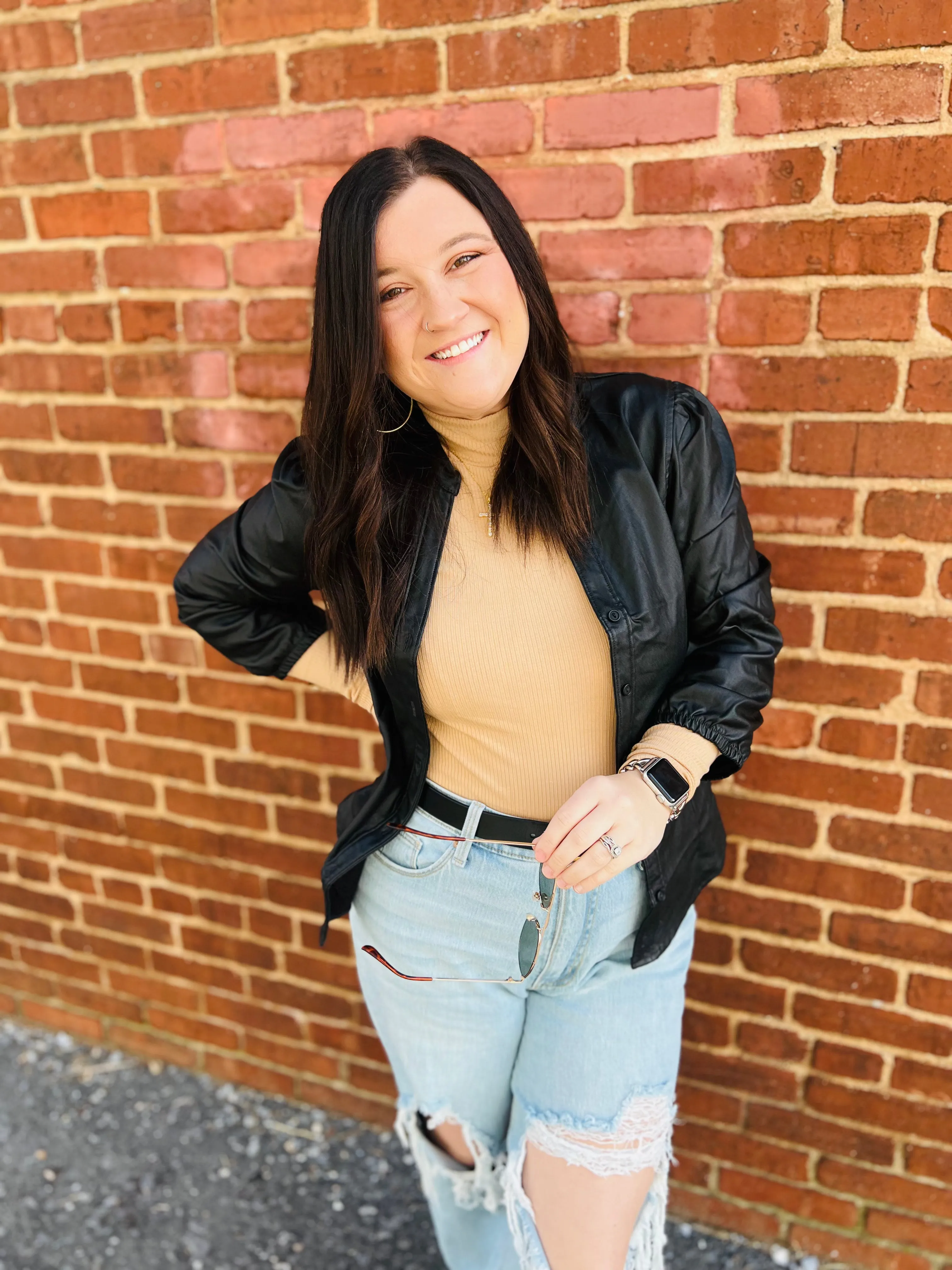 Lavish Faux Leather Jacket