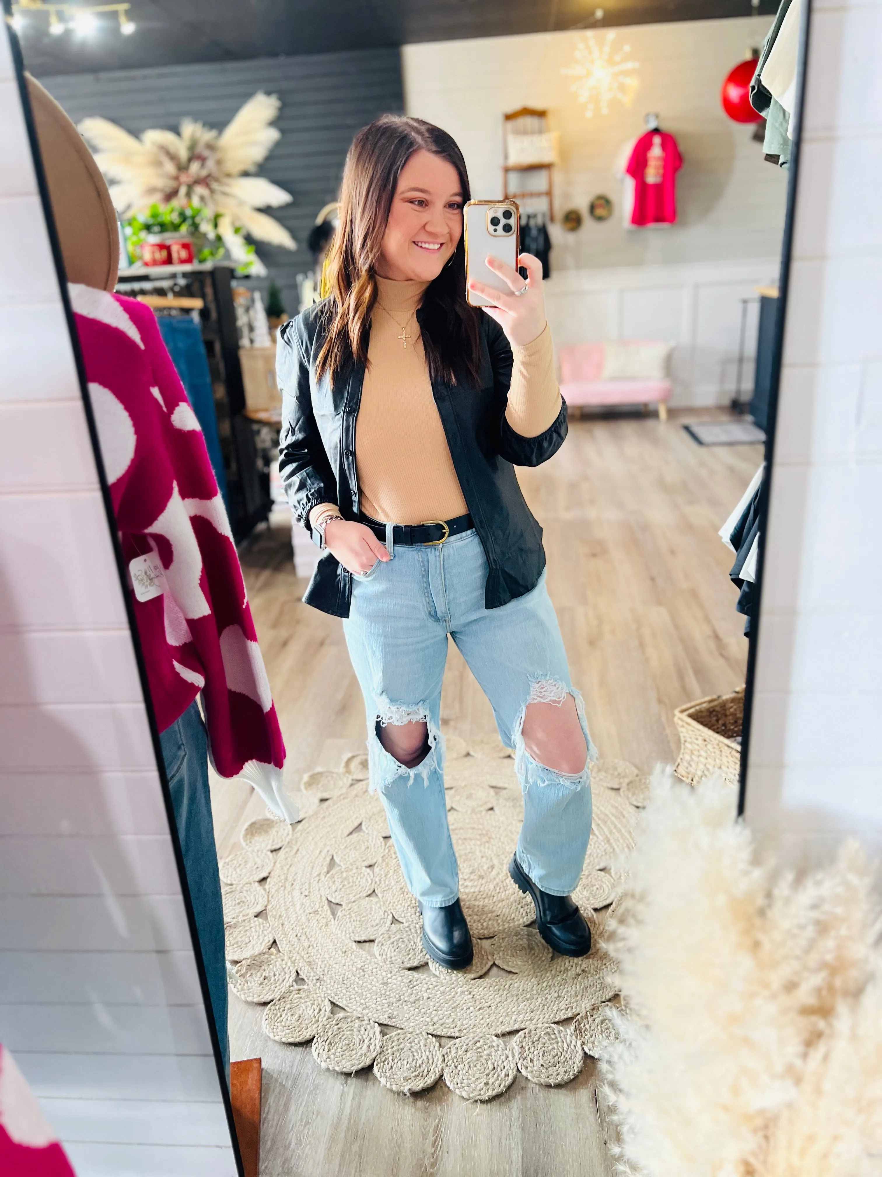 Lavish Faux Leather Jacket
