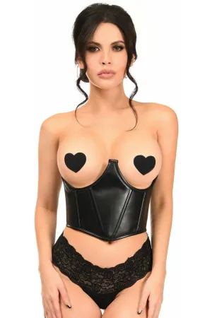 Lavish Faux Leather Underwire Cincher Corset