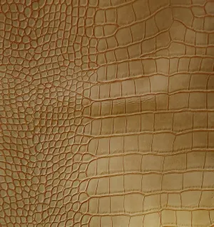 Le Embossed Croc Suse Wallpaper | Vegan Leather |  Rustoc Yellow Corn