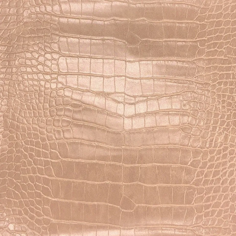 Le Embossed Croc Vista Wallpaper | Vegan Leather |  Antique Brown