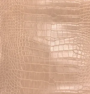 Le Embossed Croc Vista Wallpaper | Vegan Leather |  Antique Brown
