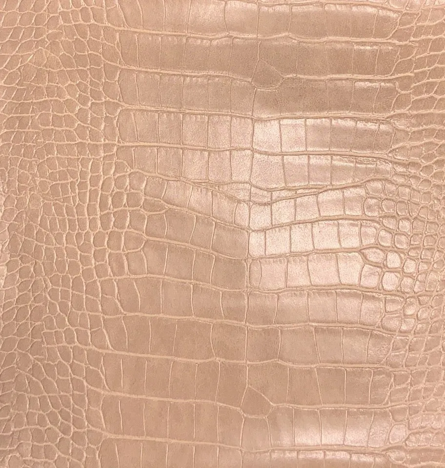 Le Embossed Croc Vista Wallpaper | Vegan Leather |  Antique Brown
