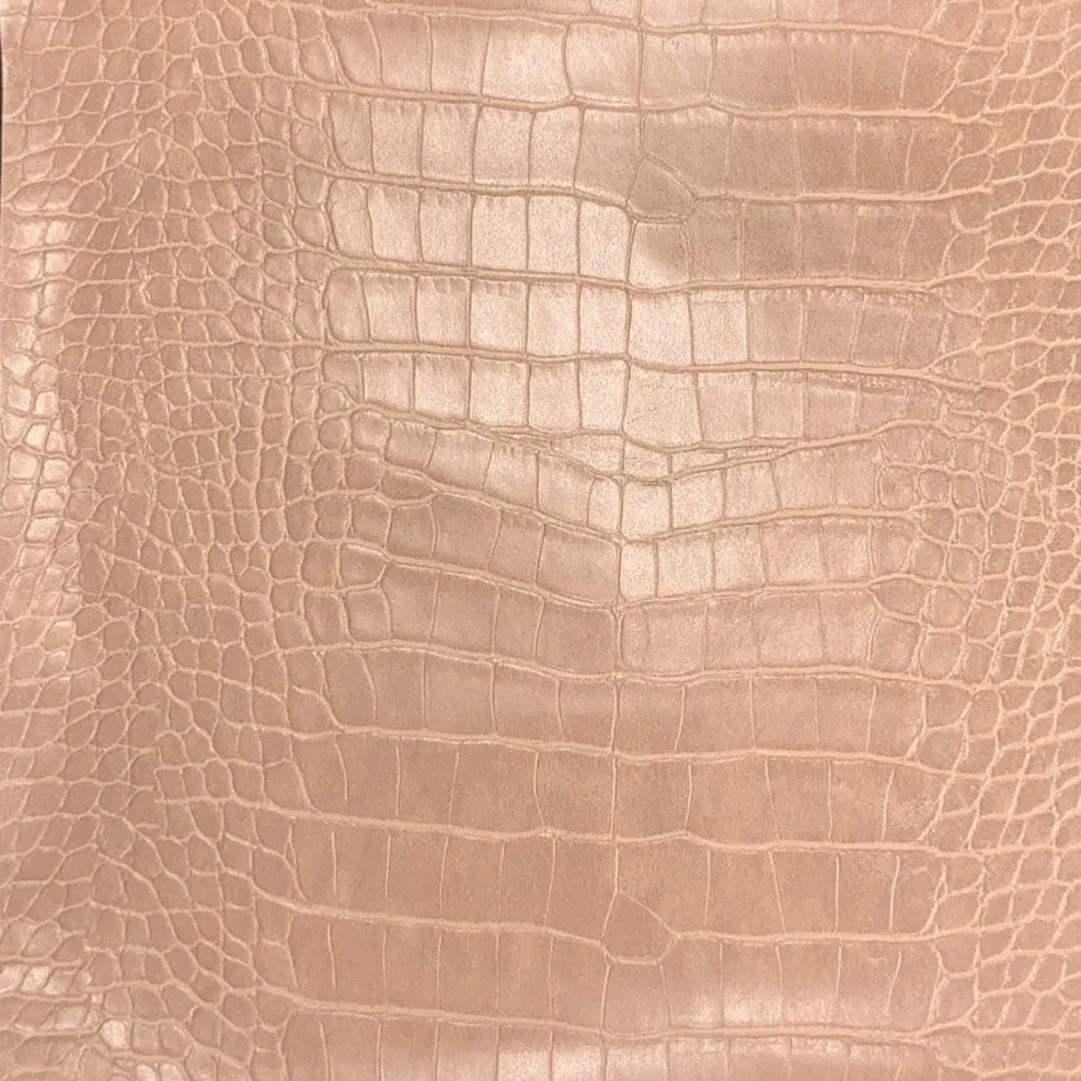 Le Embossed Croc Vista Wallpaper | Vegan Leather |  Antique Brown