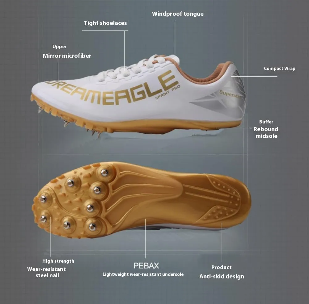 Leather Unisex Track & Field Spikes: Professional Running, Sprint, Jumping Shoes for Men, Women, Kids