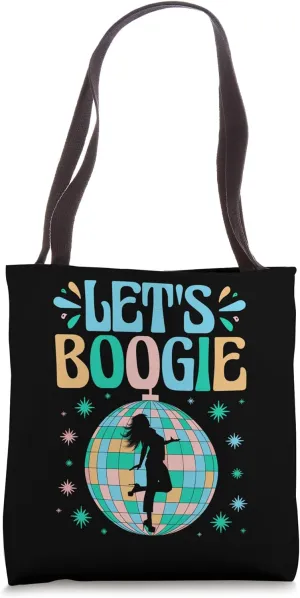 Let's Boogie Vintage 70’s Dancing Retro Dance Music Tote Bag