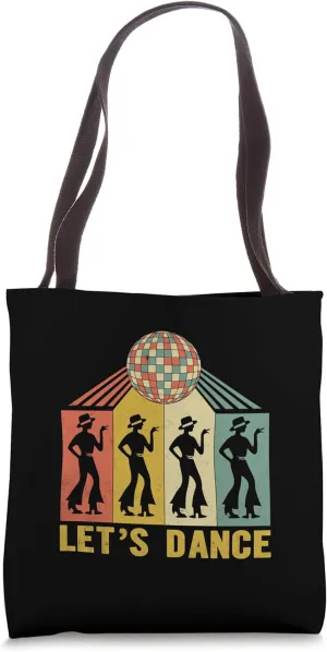 Let's Dance Vintage 70’s Dancing Retro Dance Music Tote Bag