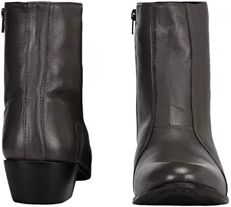 LIBERTYZENO Mens Chelsea Side Zipper Ankle Boots Snake Print Leather Retro Dress Boots
