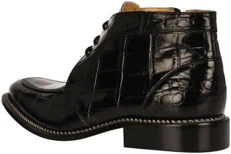 LIBERTYZENO Mens Crocodile Print Leather Adults High Ankle Lace Up Dress Shoes for Easter Gift
