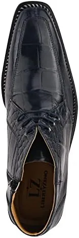 LIBERTYZENO Mens Crocodile Print Leather Adults High Ankle Lace Up Dress Shoes for Easter Gift