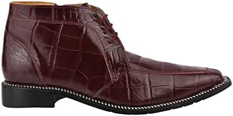 LIBERTYZENO Mens Plain & Animal Print Leather Adults Formal Lace Up Dress Shoes for Easter Gift