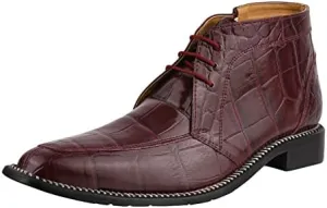 LIBERTYZENO Mens Plain & Animal Print Leather Adults Formal Lace Up Dress Shoes for Easter Gift