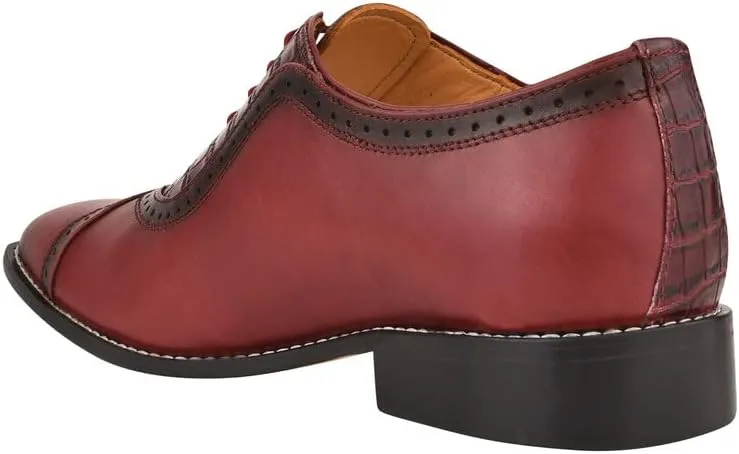 LIBERTYZENO Mens Plain & Animal Print Leather Adults Formal Lace Up Dress Shoes for Prom Graduation
