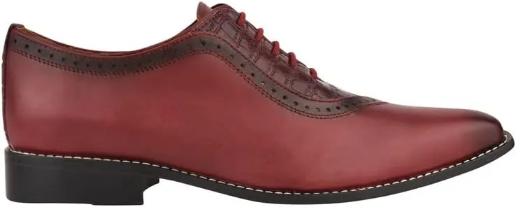 LIBERTYZENO Mens Plain & Animal Print Leather Adults Formal Lace Up Dress Shoes for Prom Graduation