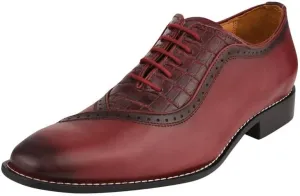 LIBERTYZENO Mens Plain & Animal Print Leather Adults Formal Lace Up Dress Shoes for Prom Graduation