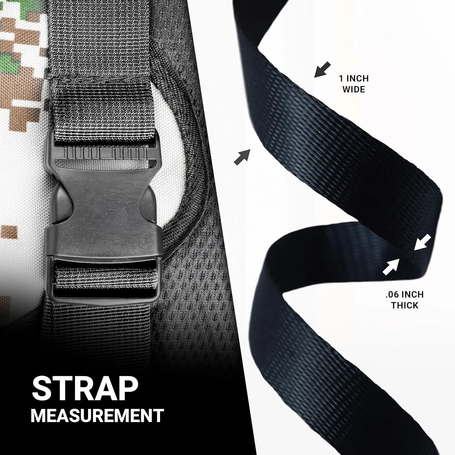 Lightweight Polypropylene Webbing - Poly Strapping for Outdoor DIY Gear Repair, Pet Collars, Crafts – 1 Inch by 10, 25, or 50 Yards, Over 20 Colors