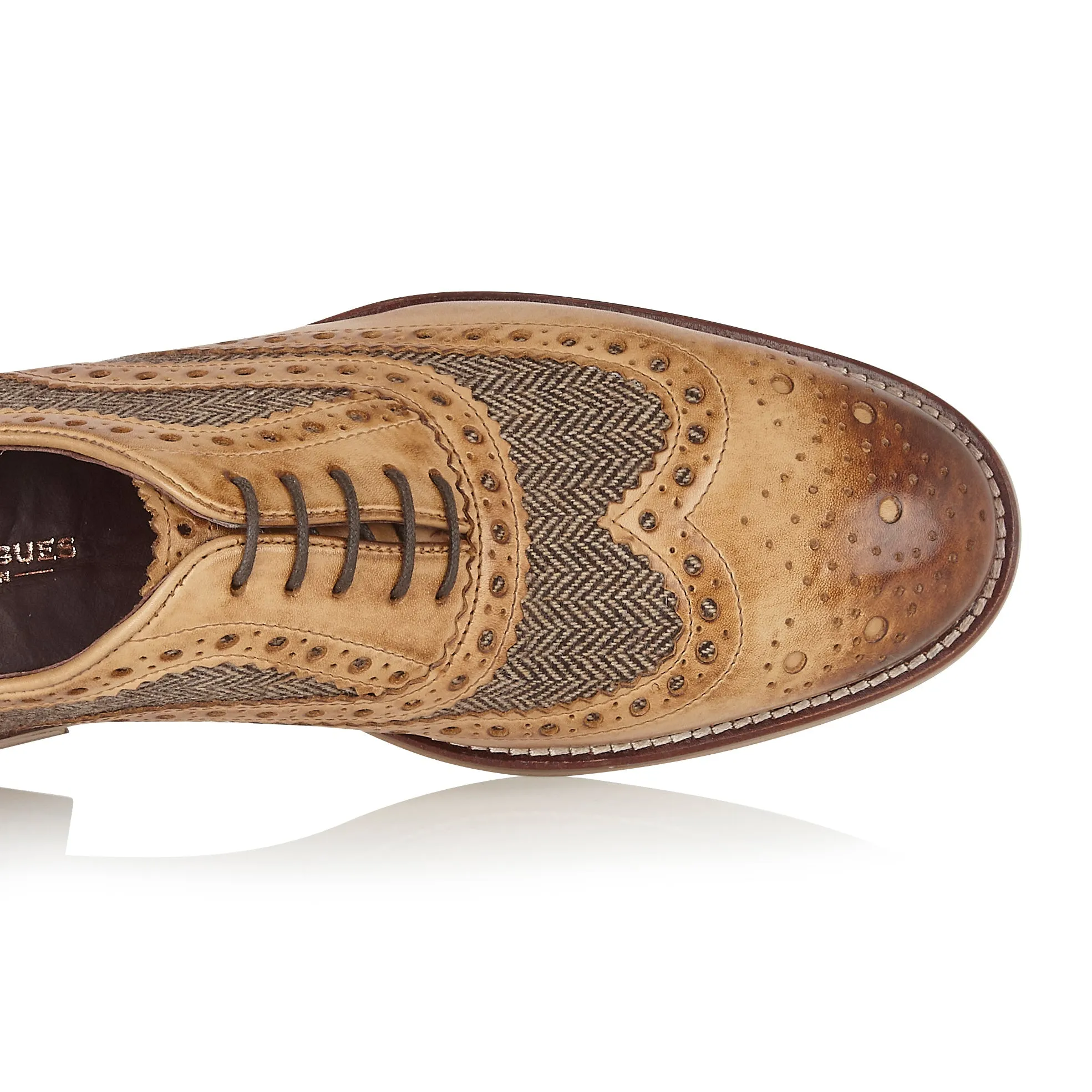 London Brogues Gatsby Shoe Tan/Tweed