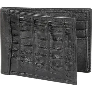 Los Altos CA48205 Black Genuine Caiman Wallet
