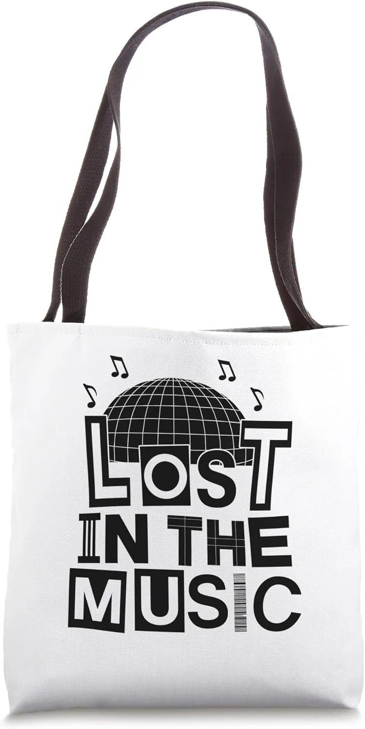 Lost In The Music Vintage 70’s Dancing Retro Dance Music Tote Bag