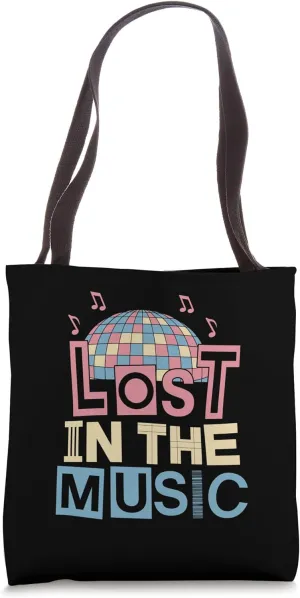Lost In The Music Vintage 70’s Dancing Retro Dance Music Tote Bag