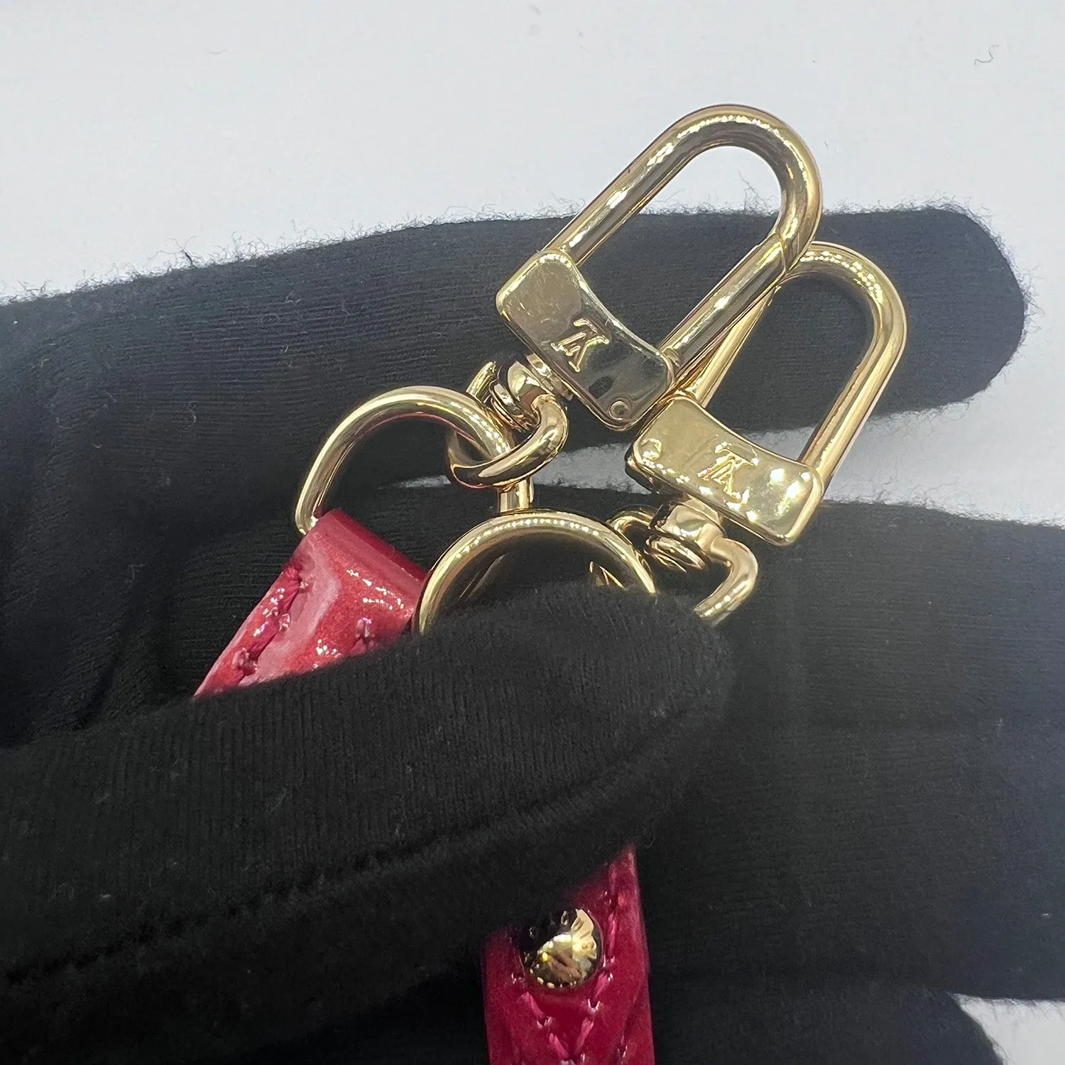 Louis Vuitton Rossmore Shoulder Bag in Red Monogram Vernis