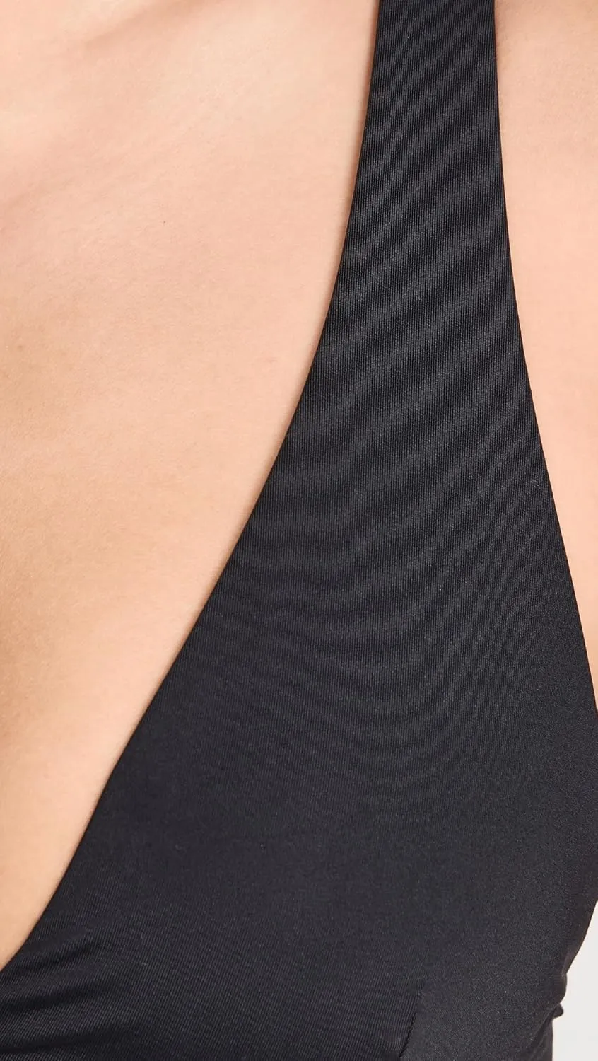 L*Space Harley Bikini Top for Women, Two-Piece Swim Featuring Medium Coverage, Plunge Neckline, Tie Back & Wide Straps