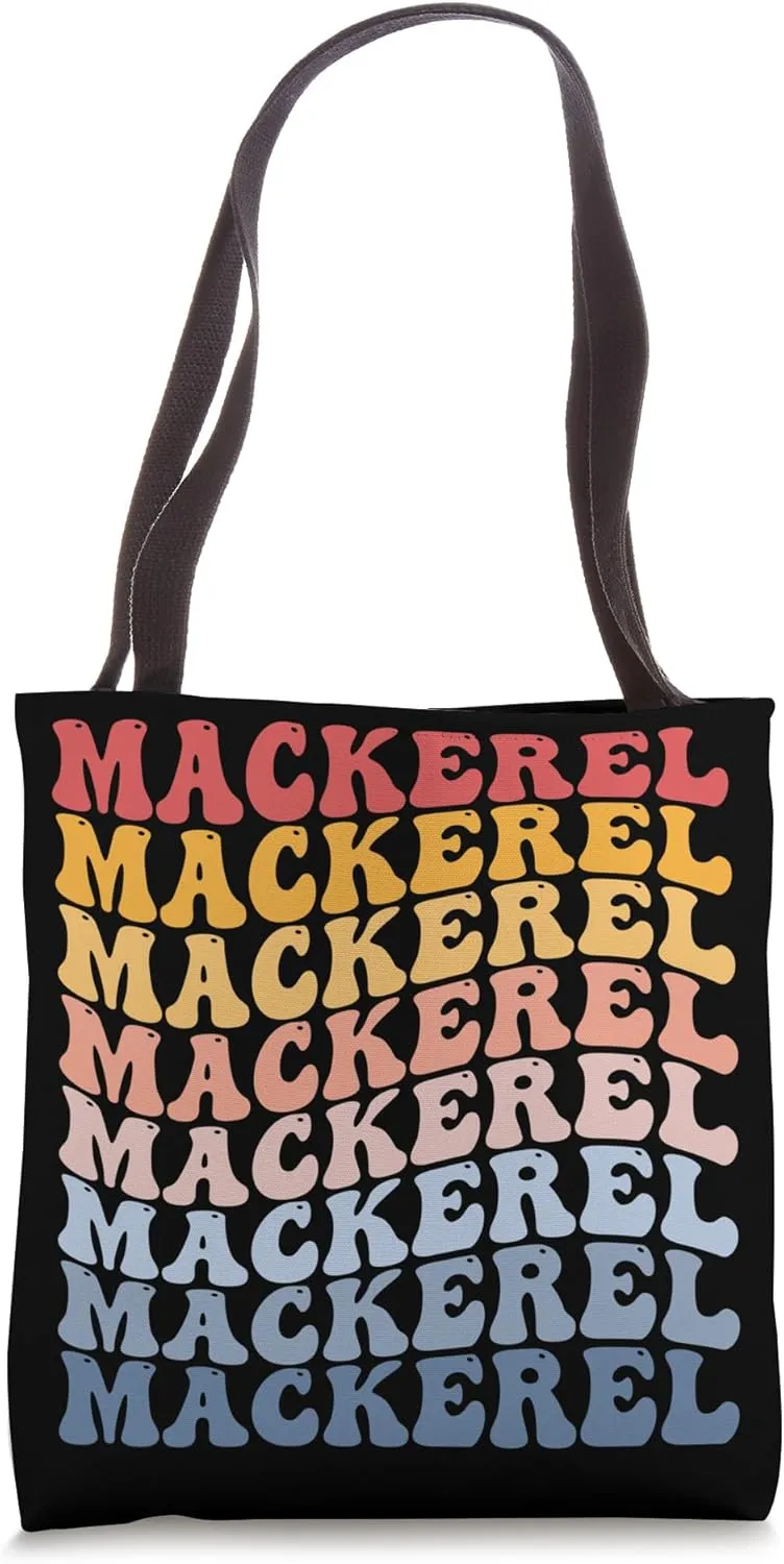 Mackerel Groovy Retro Fish Tote Bag