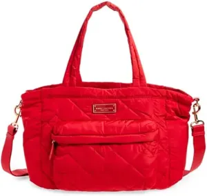 Marc Jacobs Marc Crosby Nylon Quilted Diaper Bag (Cherry Red)