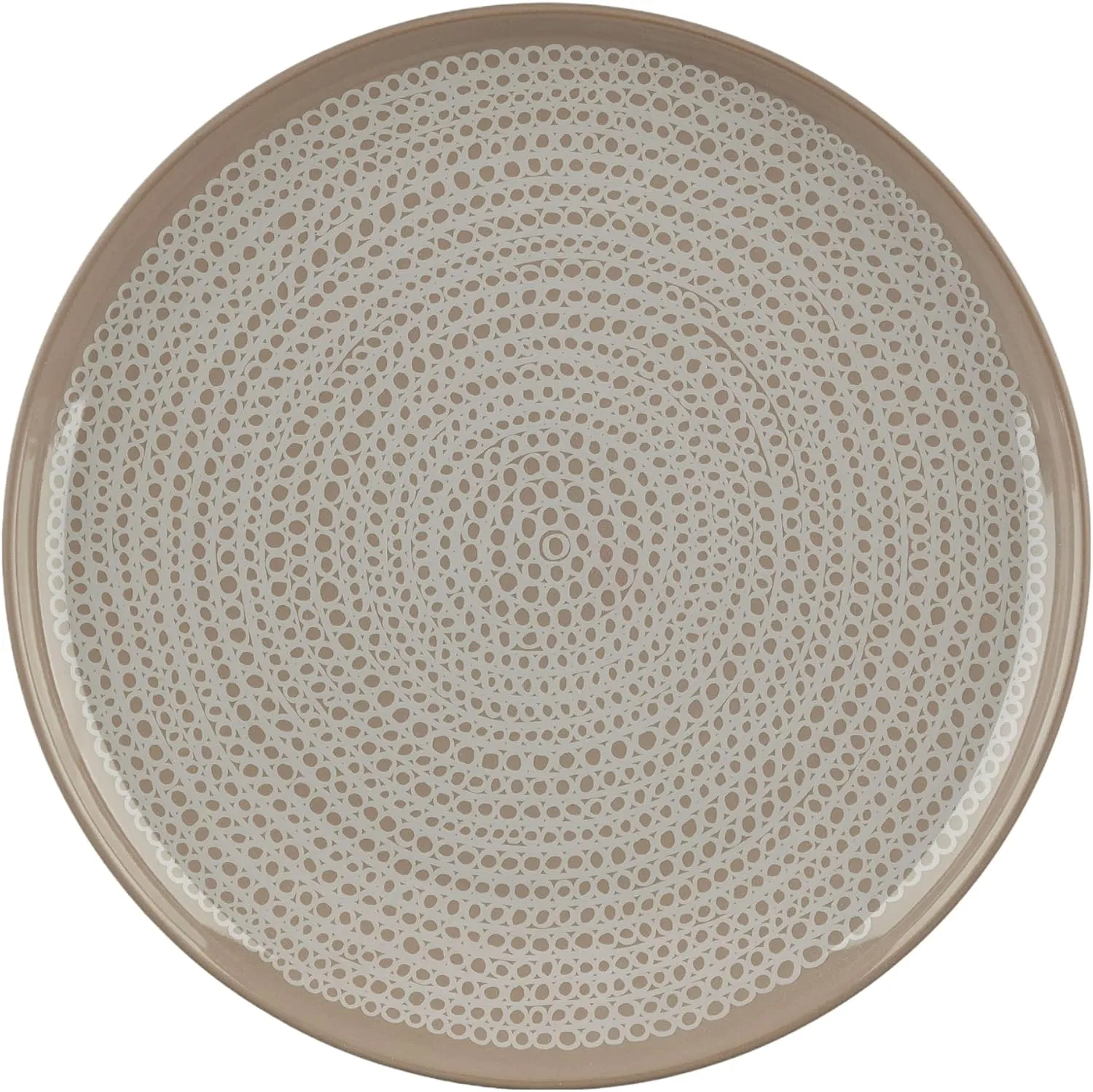 MARIMEKKO Oiva Siirtolapuutarha Dinner Plate — Refine Your Kitchen Décor with Our Iconic Beige & White Stoneware — Stylish White Porcelain Dinner Plates to Elevate Your Dining Experience (10 in)