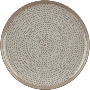 MARIMEKKO Oiva Siirtolapuutarha Dinner Plate — Refine Your Kitchen Décor with Our Iconic Beige & White Stoneware — Stylish White Porcelain Dinner Plates to Elevate Your Dining Experience (10 in)