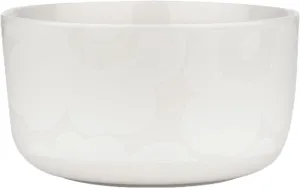 MARIMEKKO Oiva Unikko Medium Bowl — Refine Your Kitchen Décor with Our Iconic White Stoneware — Soup/Salad Serving Bowl — Dessert Bowls to Elevate Your Dining Experience (17.6 Oz)