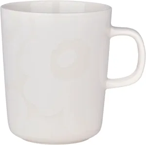 MARIMEKKO Oiva Unikko Mug — Refine Your Kitchen Décor with Our Iconic White Stoneware — Stylish Porcelain Coffee Mugs to Elevate Your Drinking Experience (8.8oz)
